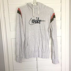 Nike Light Gray Lightweight Pullover Hoodie M